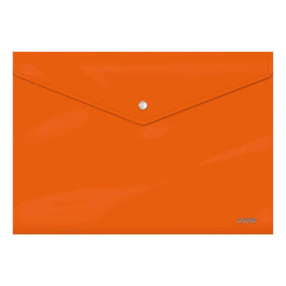 dohe-sobre-portadocumentos-folio-cierre-de-broche-polipropileno-cristal-opaco-200-micras-naranja