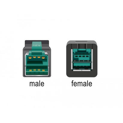 delock-poweredusb-verlangerungscable-12-v-1-m