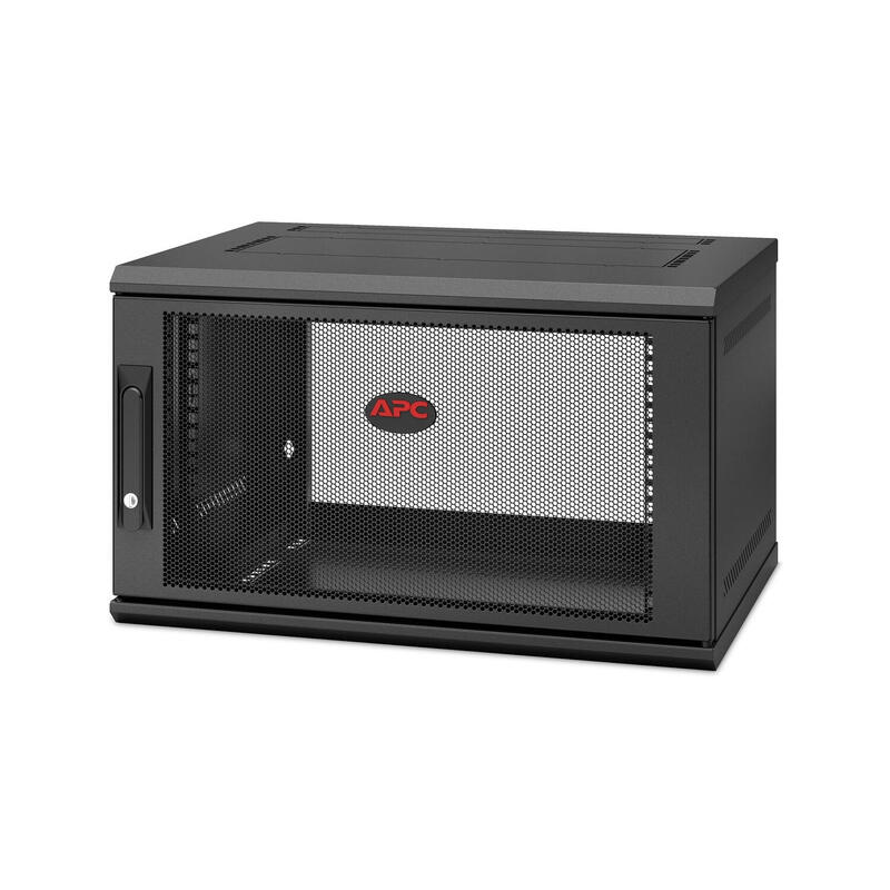 apc-netshelter-wx-6u-single-hinged-wall-mount-enclosure-400mm-deep-bastidor-de-pared-negro
