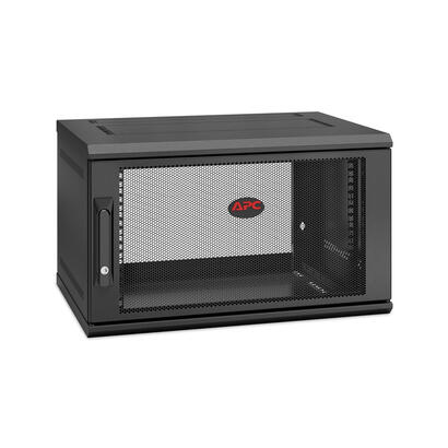 apc-netshelter-wx-6u-single-hinged-wall-mount-enclosure-400mm-deep-bastidor-de-pared-negro