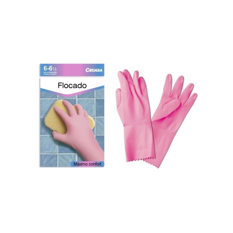 cegasa-guantes-de-latex-talla-p-6-6-12-flocados-uso-general-domestico-limpieza-rosa