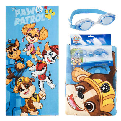 set-toalla-gafas-natacion-patrulla-canina-paw-patrol
