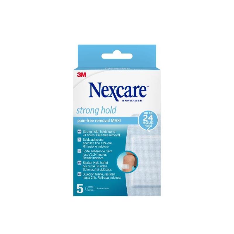 nexcare-strong-hold-pack-de-5-apositos-para-heridas-50x101mm-retirada-sin-dolor-reposicionables-para-pieles
