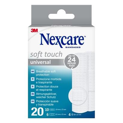 nexcare-universal-soft-touch-pack-de-20-apositos-surtidos-transpirable-tacto-agradable-blanco