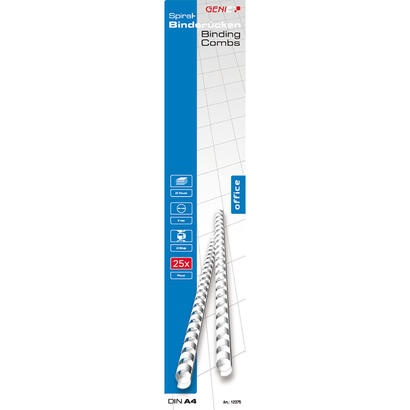 genie-spiralbinderucken-6mm-blanco-25-mk