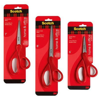 scotch-tijeras-universales-18cm-acero-inoxidable-mango-ergonomico-rojo