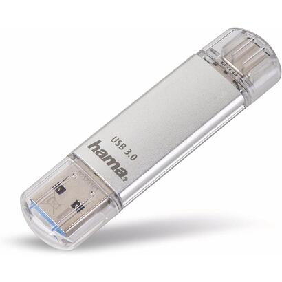 hama-pendrive-usb-c-64-gb-memoria-usb-31-gen-1-de-40-mbs-conector-tipo-c-plata