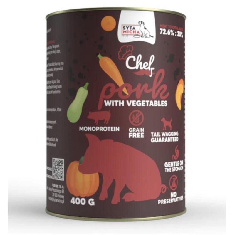 syta-micha-chef-wieprzowina-z-warzywami-karma-mokra-para-perro-400g
