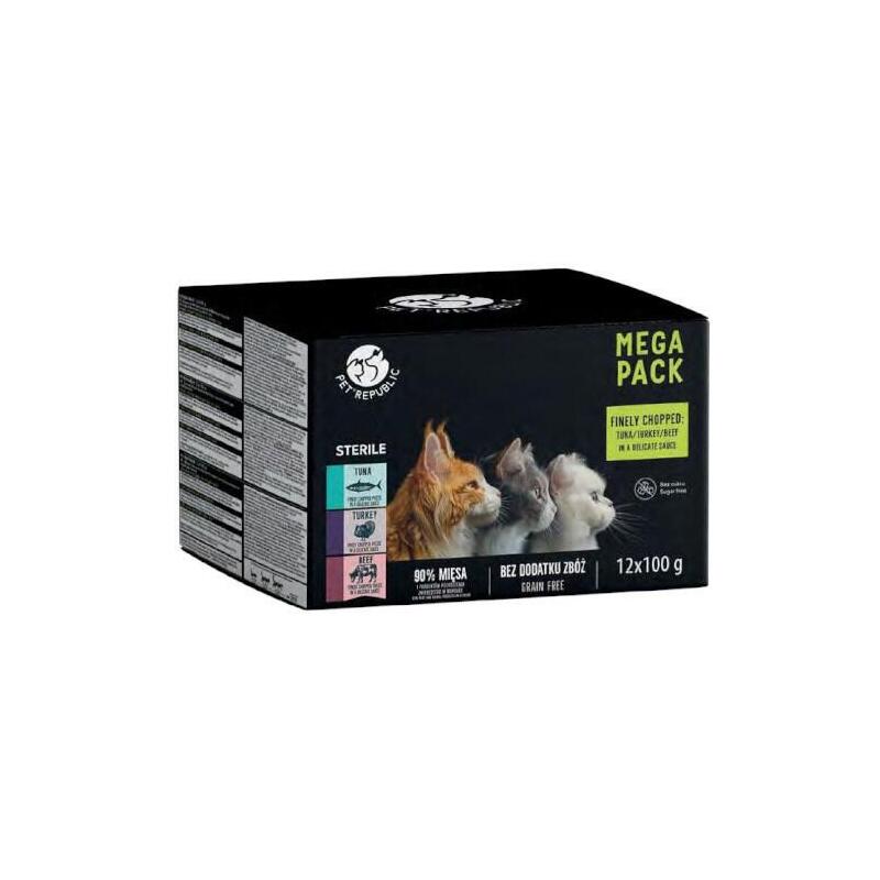 pet-republic-bolsas-esteriles-para-gatos-atun-pavo-y-carne-de-res-12x100g