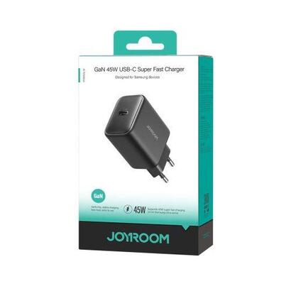 joyroom-travel-charger-gan-fast-charger-type-c-45w-pd-30-qc-30-sfc-20-pps-black-tcg13