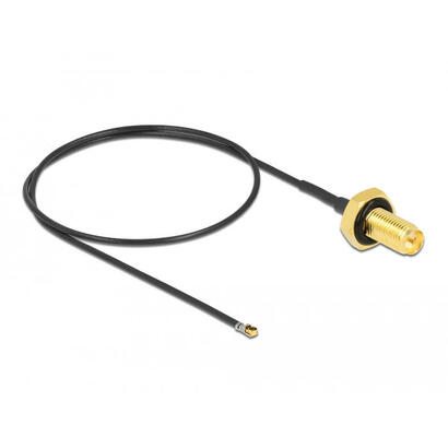 delock-antennencable-rp-sma-buchse-zum-einbau-zu-mhf-4l-lk-stecker-137-35cm-gewindelnge-10mm-spritzwassergeschtzt