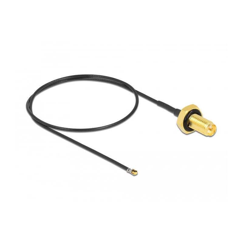 delock-antennencable-rp-sma-buchse-zum-einbau-zu-mhf-4l-lk-stecker-137-35cm-gewindelnge-10mm-spritzwassergeschtzt
