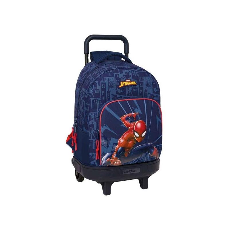 safta-spider-man-mochila-con-carro-extraible-bolsillo-frontal-portabotellas-tirador-doble-hombreras