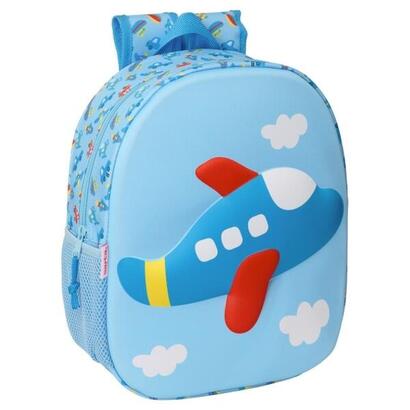 safta-avion-mochila-3d-portabotellas-hombreras-acolchadas-asa-superior-azul-claro