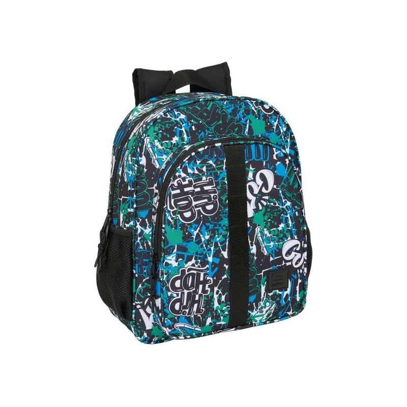 mochila-safta-graffiti-go-adaptable-a-carro-bolsillos-laterales-doble-tirador-hombreras-acolchadas-asa