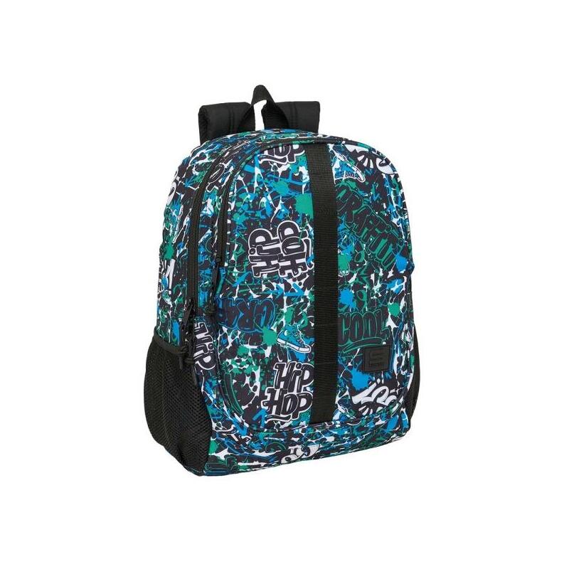 mochila-safta-graffiti-go-adaptable-a-carro-portabotellas-dos-compartimentos-grandes-tirador-doble-hombreras