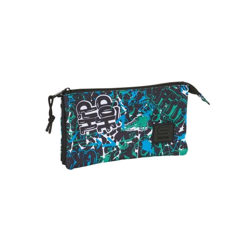 safta-graffiti-go-portatodo-3-compartimentos-con-cremalleras-bolsillo-interior-060l-220x30x120mm-azul