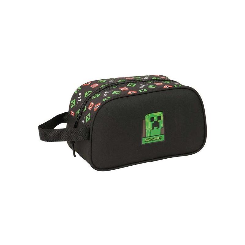 safta-minecraft-neceser-de-5l-cremallera-asa-lateral-adapatable-a-carro-260x120x150mm-negro