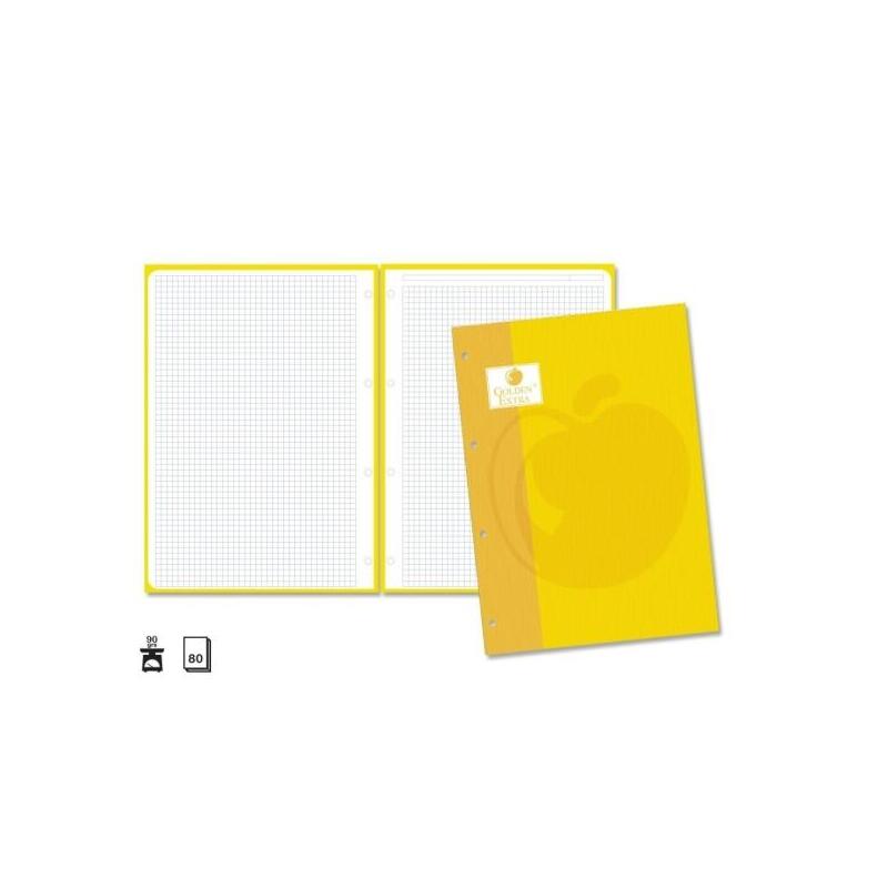 pack-de-5-unidades-golden-extra-recambio-de-80-hojas-90gr-cuadricula-4x4-formato-a4-4-taladros-y-banda-de-color