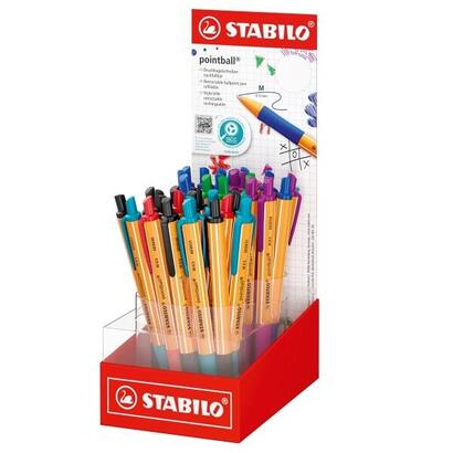 stabilo-pointball-expositor-con-38-boligrafos-retractiles-punta-de-1mm-tinta-con-base-de-aceite-recargable-87