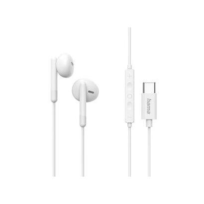 auricular-intrauditivo-usb-c-hama-classy-microfono-cable-12m-color-blanco