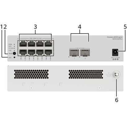 huawei-s210-8lp2j-8101001000base-t-ports-32w-poe-225ge-sfp-ports-with-1ac-power-adapter-fanless
