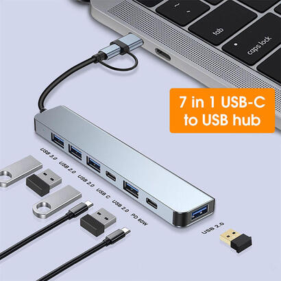 hub-usb-c-multipuerto-7-en-1-con-5-x-usb-3020-2-x-usbc-pd-60w