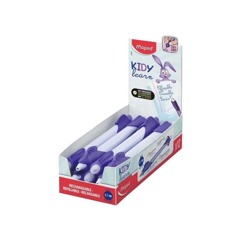 pack-de-12-unidades-maped-kidy-lern-magic-boligrafo-borrable-con-guia-para-dedos-modelo-conejo-tinta-color-azul-