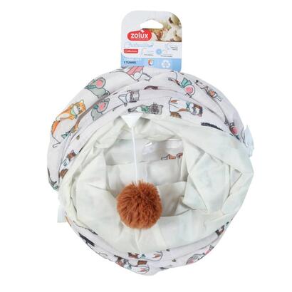 tunel-de-juguete-para-gatos-zolux-con-diseno-de-gatos-y-ratones-chatouille-40-x-29-x-7-cm