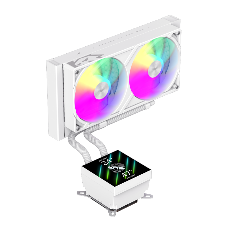 gamemax-cpu-liquid-cooler-glacier-240-lcd-white