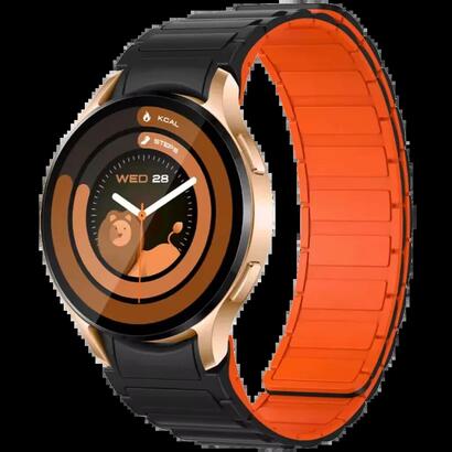 colmi-i28-ultra-oro-correa-magnetica-negra-interior-naranja