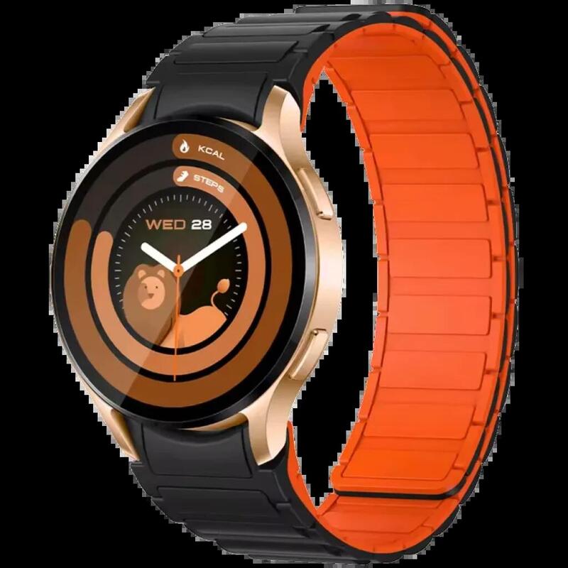 colmi-i28-ultra-oro-correa-magnetica-negra-interior-naranja
