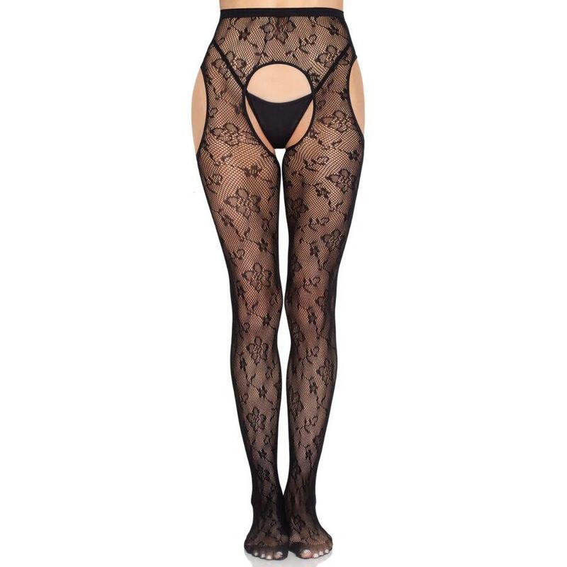 leg-avenue-1967-medias-de-liguero-con-red-de-flores-negro-talla-unica