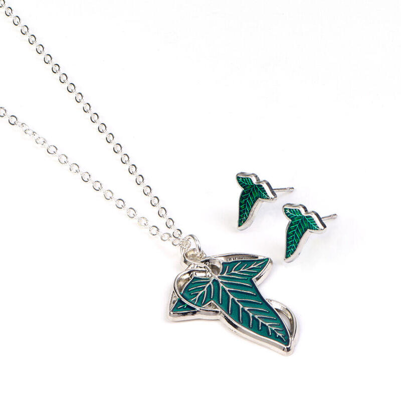 set-colgante-pendientes-la-hoja-de-lorien-el-senor-de-los-anillos