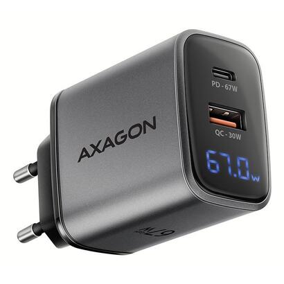 mobile-charger-wall-usb-67wgan-2port-acu-pq67d-axagon