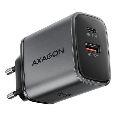 mobile-charger-wall-usb-67wgan-2port-acu-pq67-axagon
