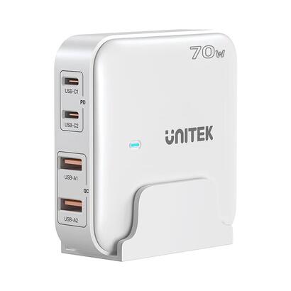 unitek-ladowarka-biurkowa-gan-70w-2xusb-a-2xusb-c