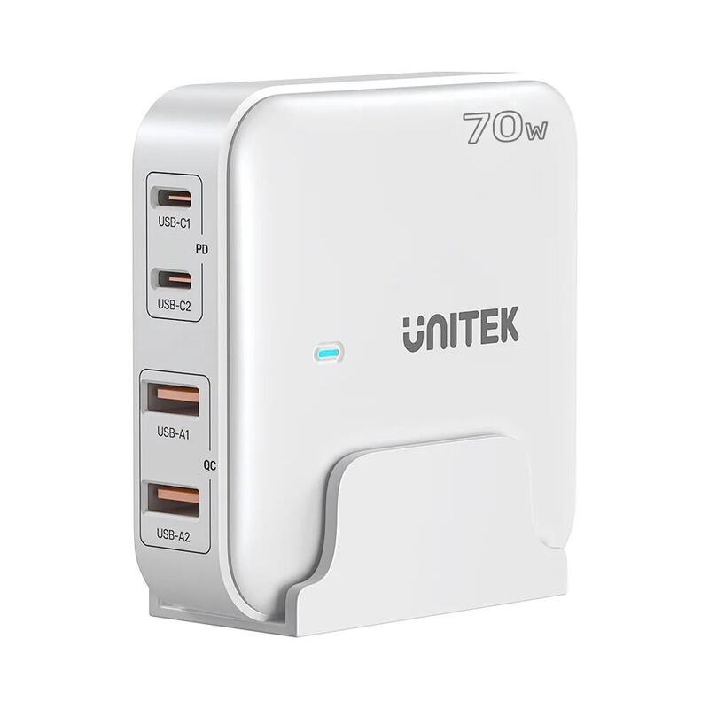 unitek-ladowarka-biurkowa-gan-70w-2xusb-a-2xusb-c