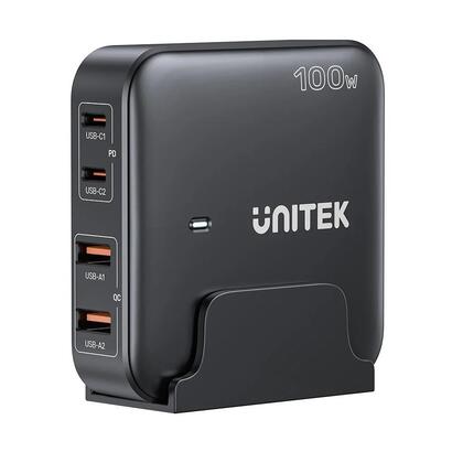 unitek-ladowarka-biurkowa-gan-100w-2xusb-a-2xusb-c