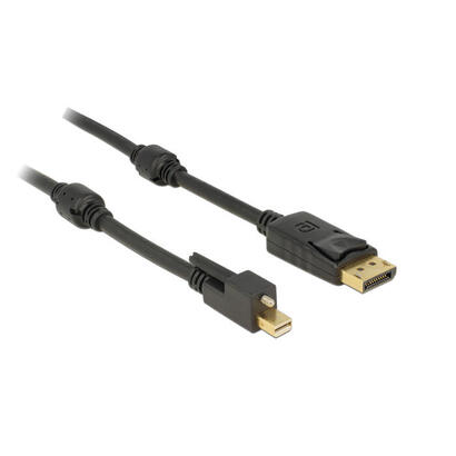 delock-cable-mini-displayport-12-stecker-mit-schraube-displayport-stecker-4k-60-hz-1-m