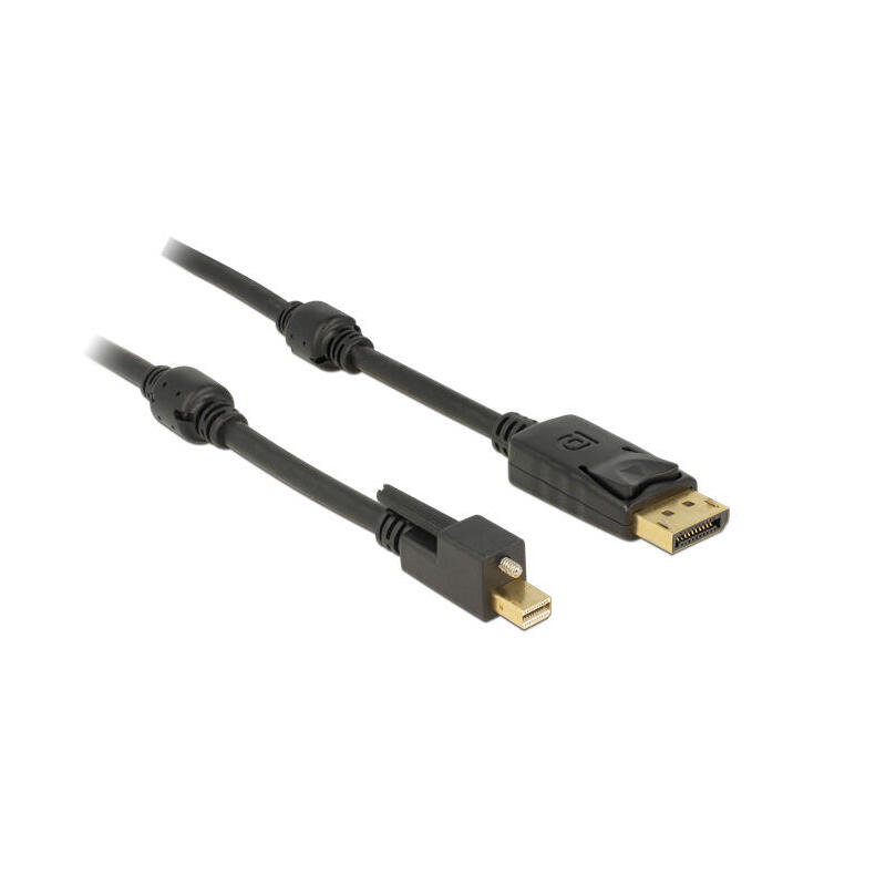 delock-cable-mini-displayport-12-stecker-mit-schraube-displayport-stecker-4k-60-hz-1-m