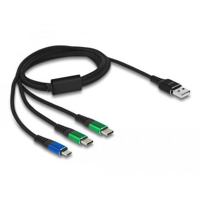 delock-usb-ladecable-3-in-1-typ-a-zu-micro-usb-2-x-usb-type-c-1-m