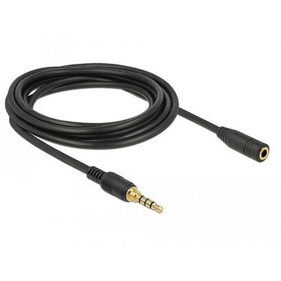 delock-klinkenverlangerungscable-35-mm-4-pin-stecker-zu-buchse-3-m-schwarz