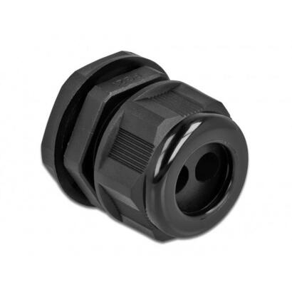 delock-cableverschraubung-pg21-fur-rundcable-mit-zwei-cableeinfuhrungen-schwarz-2-stuck