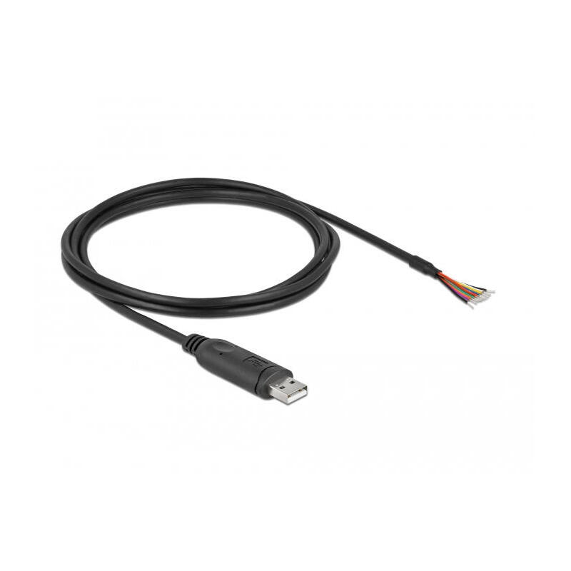delock-adaptercable-usb-20-typ-a-zu-seriell-rs-232-mit-9-offenen-cableenden-schirmung-2-m