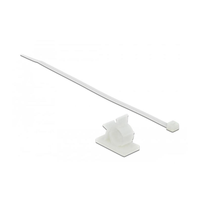 delock-cableklemme-37-x-18-mm-mit-cablebinder-l-300-x-b-48-mm-weiss