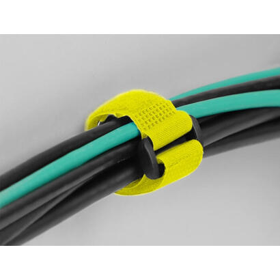 delock-19540-presilla-bridas-adherentes-para-cables-amarillo-5-piezas
