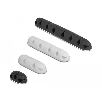 delock-18402-organizador-de-cables-escritoriopared-soporte-para-cables-negro-blanco-4-piezas