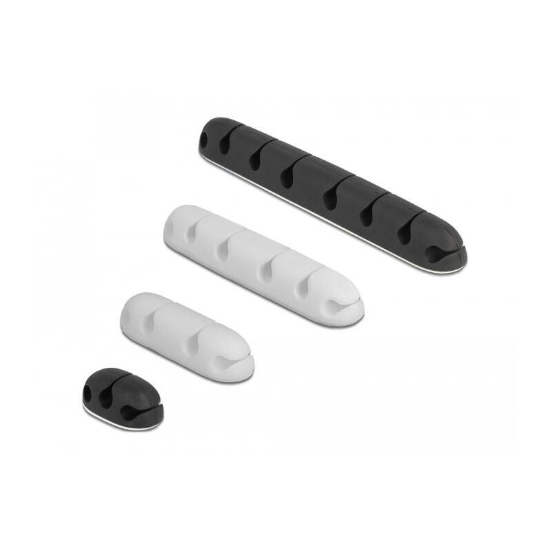 delock-cablehalter-selbstklebend-kombi-set-4-stuck-schwarz-weiss