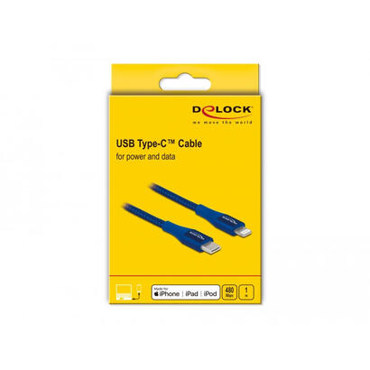 delock-85416-cable-de-conector-lightning-1-m-azul